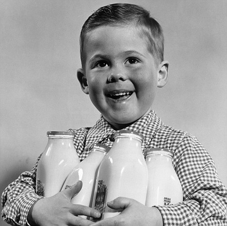 foto de leche de la vieja escuela